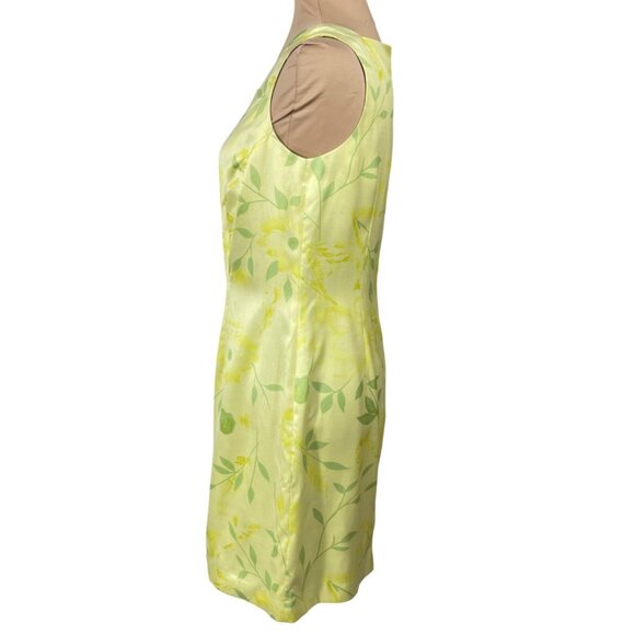 Coldwater Creek Silk Shift Dress Size 8P Petite Floral Y2K Square Neck - Picture 2 of 7